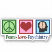Psychiatriet Vredesliefdesdenken Sticker (Voorkant)