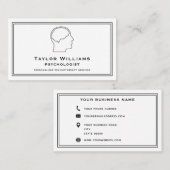 Psychiatrisch psycholoog zwart wit visitekaartje (Voorkant / Achterkant)