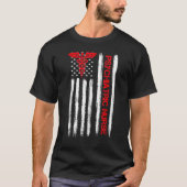 Psychiatrisch verpleegkundige Amerikaanse vlag Rn  T-shirt (Voorkant)