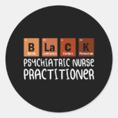 Psychiatrisch verpleegkundige behandelaar verpleeg ronde sticker (Voorkant)