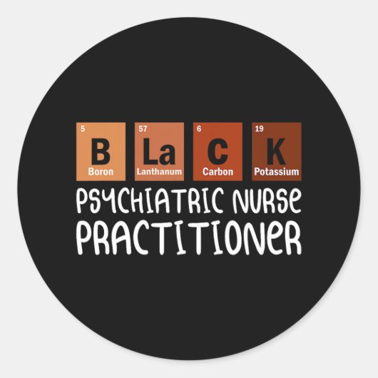 Psychiatrisch verpleegkundige behandelaar verpleeg ronde sticker (Voorkant)