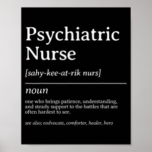 Psychiatrisch verpleegkundige definitie geestelijk poster