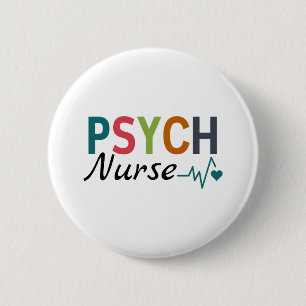 Psychiatrisch verpleegkundige ronde button 5,7 cm