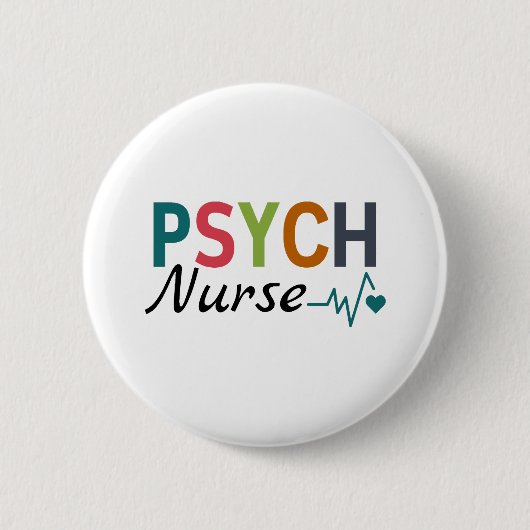 Psychiatrisch verpleegkundige ronde button 5,7 cm (Voorkant)