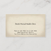 Psychiatrisch Visitekaartje voor geestelijke gezon (Achterkant)