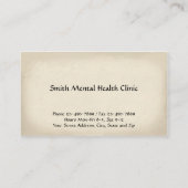 Psychiatrisch Visitekaartje voor geestelijke gezon (Achterkant)