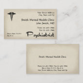 Psychiatrisch Visitekaartje voor geestelijke gezon (Voorkant / Achterkant)