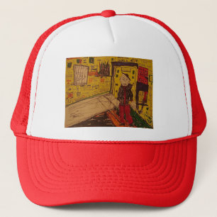psychiatrische afdeling tekening hoed trucker pet
