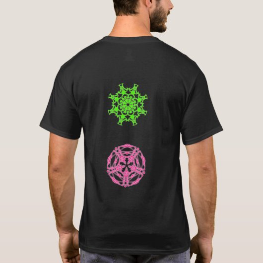 Psychiatrische kaleidoscope fractal T-shirt (Achterkant)