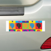 Psychiatrische Pop Art Bumpersticker (Op auto)