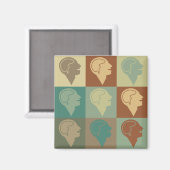 Psychiatrische Pop Art Magneet (Voorkant / Achterkant)