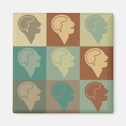 Psychiatrische Pop Art Magneet (Voorkant)