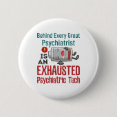 Psychiatrische tandheelkundige technicus ronde button 5,7 cm (Voorkant)