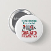 Psychiatrische tandheelkundige technicus ronde button 5,7 cm (Voorkant /achterkant)