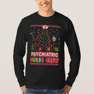 Psychiatrische Verpleegkundige Crew Kerstboom Stet T-shirt