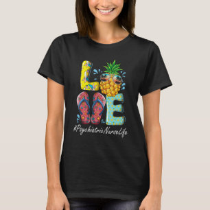 Psychiatrische verpleegster Hallo Summer Happy Las T-shirt