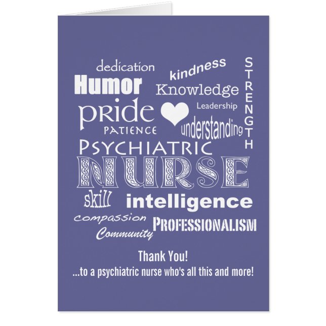 Psychiatrische verpleegster Hartelijk dank, Word C (Voorkant)