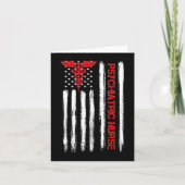 Psychiatrische verpleging Amerikaanse vlag RN gees Kaart (Voorkant)