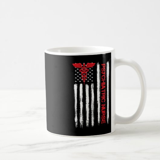 Psychiatrische verpleging Amerikaanse vlag RN gees Koffiemok (Rechts)