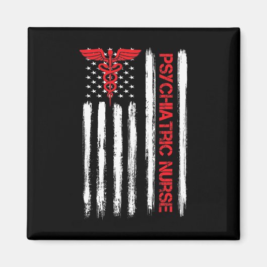 Psychiatrische verpleging Amerikaanse vlag RN gees Magneet (Voorkant)