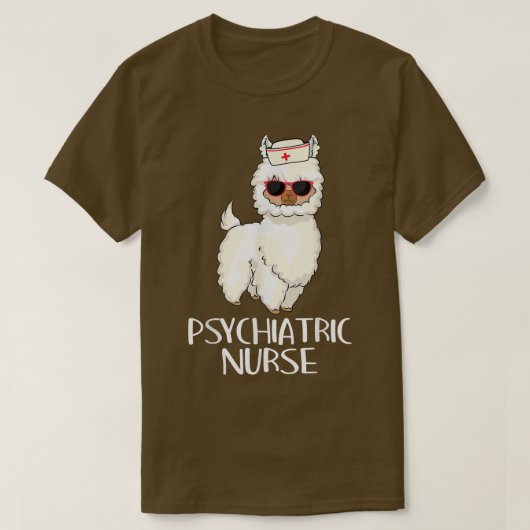 Psychiatrische verpleging Llama Rn Mental Health P T-shirt (Design voorkant)