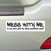 PSYCHIATRISCHE WARD bumpersticker (Op auto)