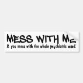 PSYCHIATRISCHE WARD bumpersticker (Voorkant)