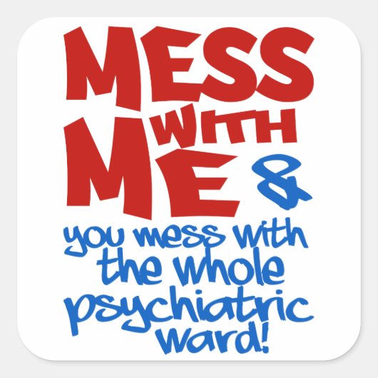 PSYCHIATRISCHE WARD stickers (Voorkant)