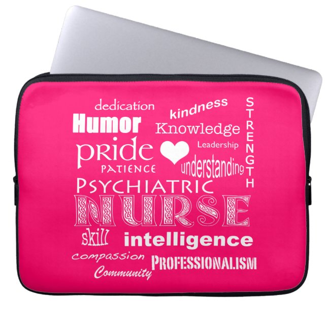 Psychiatrische zenuwpride/Attributen-Roze Snoep Laptop Sleeve (Voorkant)