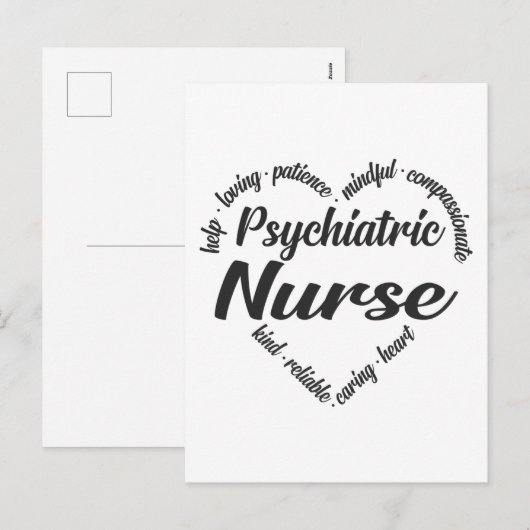 Psychiatrische zenuwzure Word Cloud Feestdagenkaart (Voorkant / Achterkant)