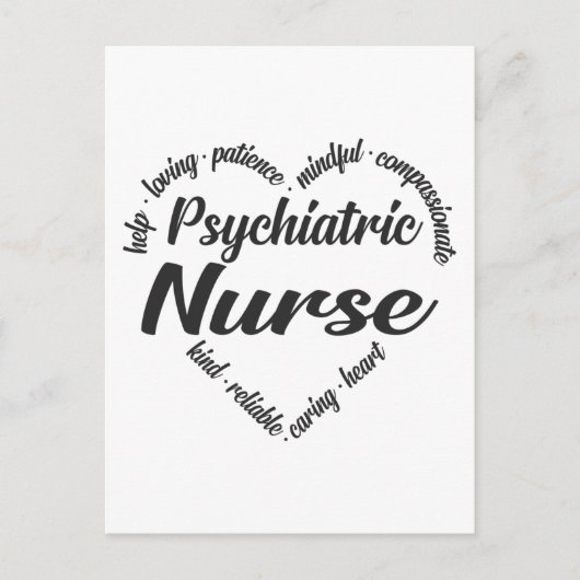 Psychiatrische zenuwzure Word Cloud Feestdagenkaart (Voorkant)