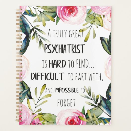 Psychiatrist Bedankt voor je waardering Planner (Voorkant)