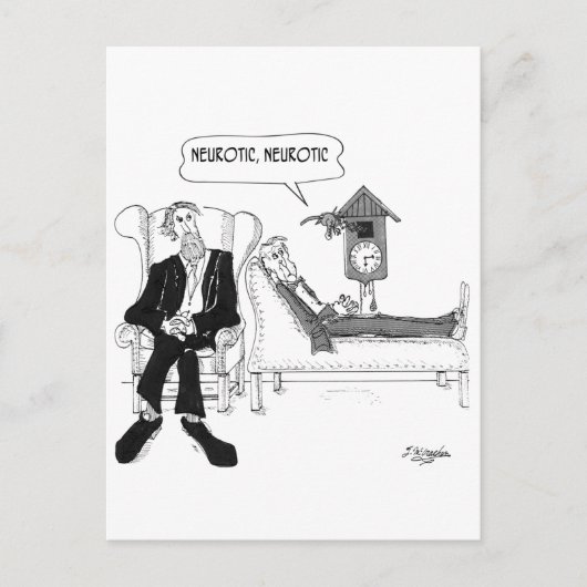 Psychiatrist Cartoon 2199 Briefkaart (Voorkant)