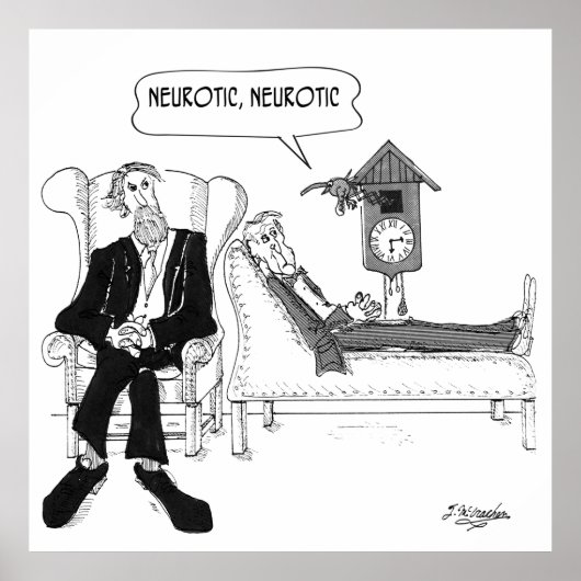 Psychiatrist Cartoon 2199 Poster (Voorkant)