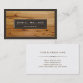 Psychiatrist - Classy Wood Grain look Visitekaartje (Voorkant / Achterkant)