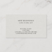 Psychiatrist Counselor Therapy Butterfly Business Visitekaartje (Achterkant)