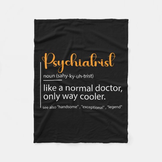 Psychiatrist Definition Psychiatry Doctor Speciali Fleece Deken (Voorkant)