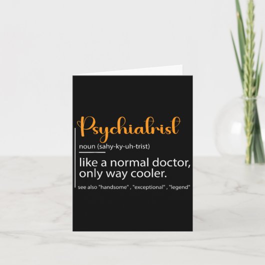 Psychiatrist Definition Psychiatry Doctor Speciali Kaart (Voorkant)