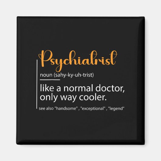 Psychiatrist Definition Psychiatry Doctor Speciali Magneet (Voorkant)