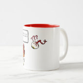 Psychiatrist grappige cadeaus tweekleurige koffiemok (Voorkant rechts)
