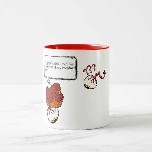 Psychiatrist grappige cadeaus tweekleurige koffiemok (Center)