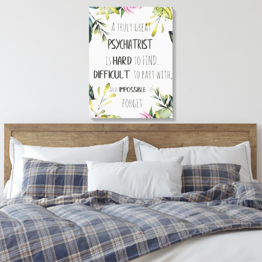 Psychiatrist Hartelijk dank voor uw citaat Gift Id Canvas Afdruk (Insitu (Slaapkamer))
