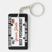 Psychiatrist Licence Bord Sleutelhanger (achterkant)