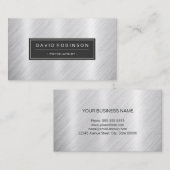 Psychiatrist - Modern geborsteld metaal Visitekaartje (Voorkant / Achterkant)