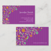 Psychiatrist - Paarse Natuur Thema Visitekaartje (Voorkant / Achterkant)