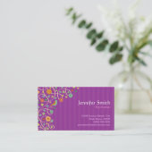 Psychiatrist - Paarse Natuur Thema Visitekaartje (Staand voorkant)