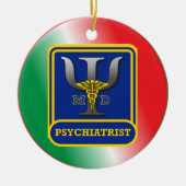 Psychiatrist Shield Custom Keramisch Ornament (Voorkant)