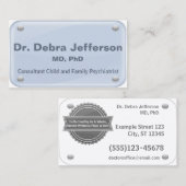 Psychiatrist - Therapist - effect van glasnaamplaa Visitekaartje (Voorkant / Achterkant)