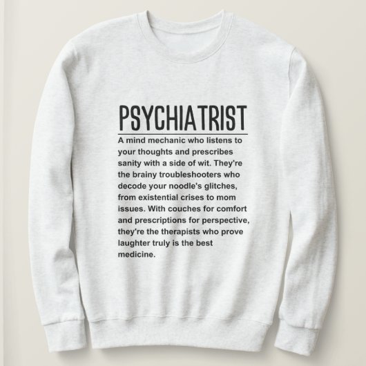 Psychiatrist Trui (Design voorkant)