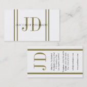 Psychiatrist Vert Gold Stripe W/W Visitekaartje (Voorkant / Achterkant)